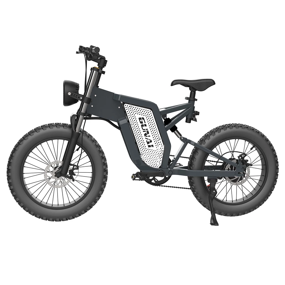 GUNAI MX25 Electric Bicycle 20*4.0 Inch Fat Tires 2000W Brushless Motor 50Km/h Max Speed 48V 25Ah Battery Shimano 7-Speed Double Oil Brakes 75KM Mileage Range 200KG Payload E-Bike - Black 5 GUNAI MX25 Electric Bicycle 20*4.0 Inch Fat Tires 2000W Brushless Motor 50Km/h Max Speed 48V 25Ah Battery Shimano 7-Speed Double Oil Brakes 75KM Mileage Range 200KG Payload E-Bike - Black - Image 5