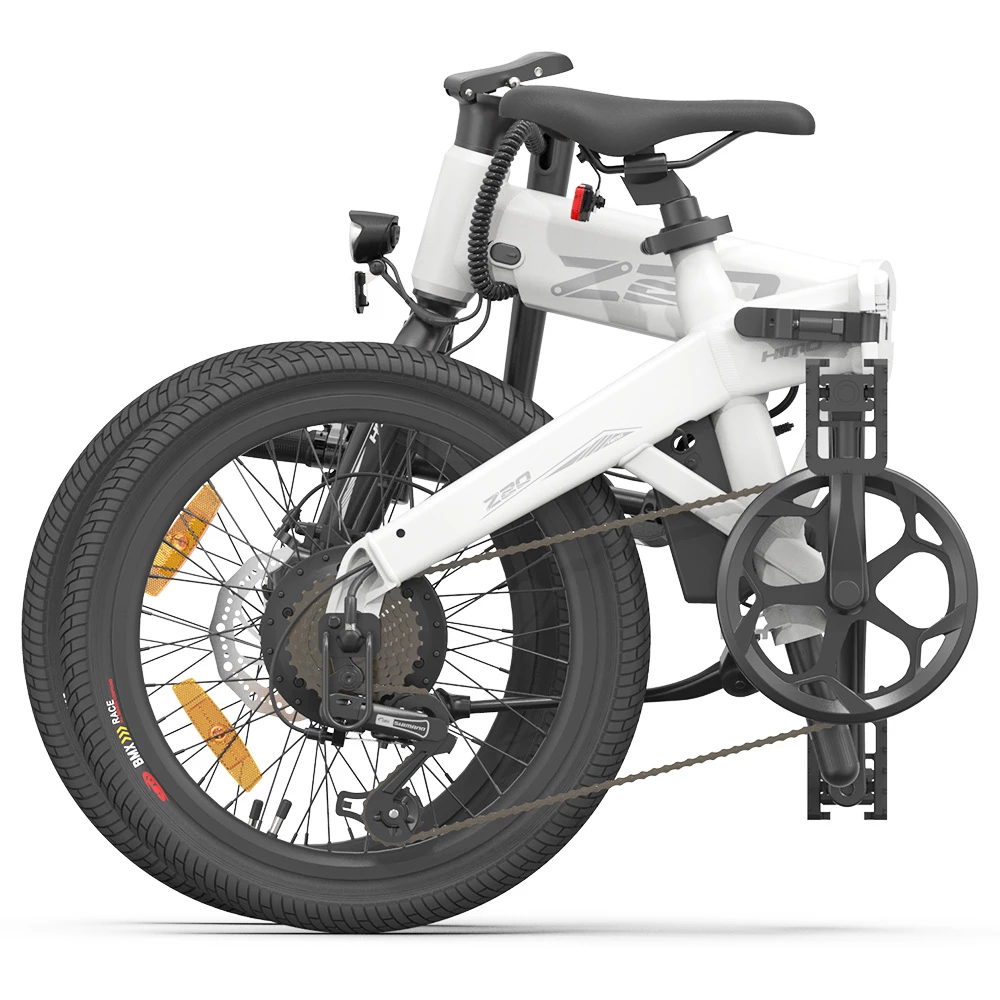 HIMO Z20 Max Electric Bicycle 250W Motor 20 Inches 36V 10Ah Battery 80KM Range Up to 25Km/h with E-assist Mode All-weather Tires - White 6 HIMO Z20 Max Electric Bicycle 250W Motor 20 Inches 36V 10Ah Battery 80KM Range Up to 25Km/h with E-assist Mode All-weather Tires - White - Image 6