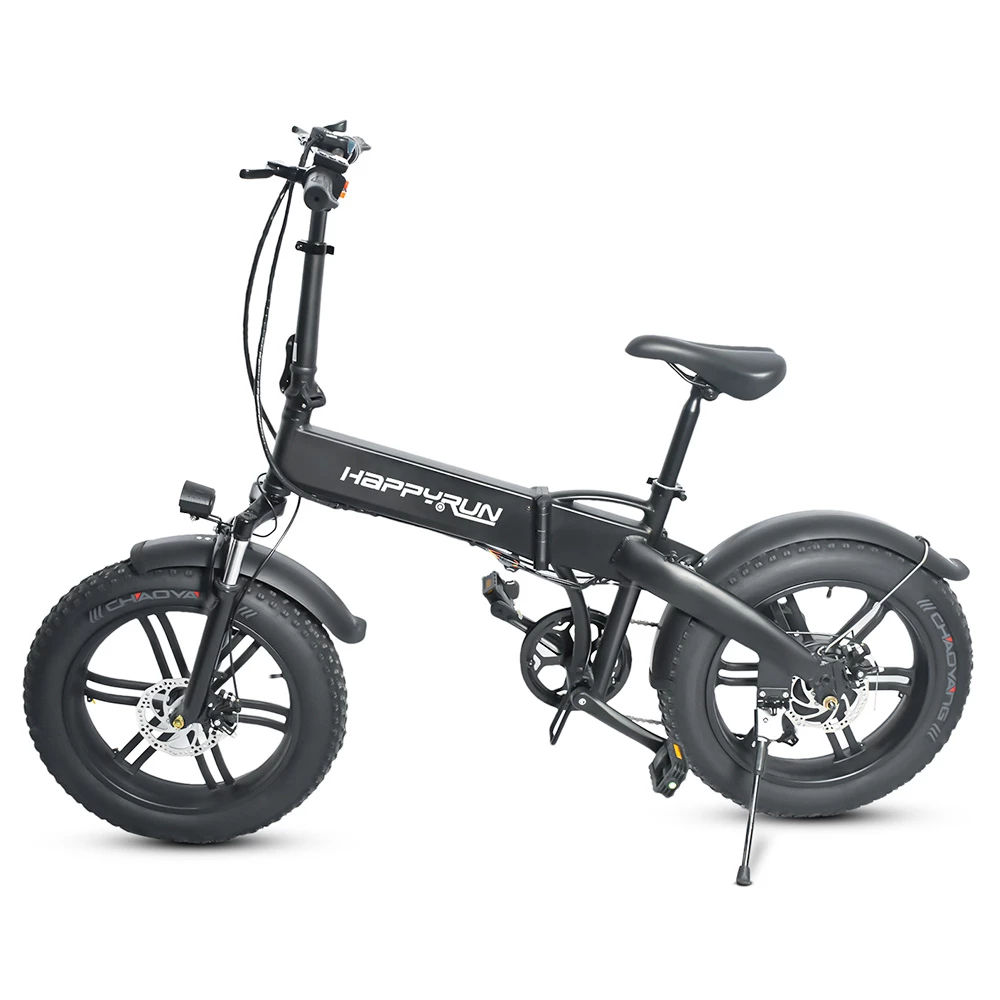Happyrun HR-2006 Electric Folding Bike 350W Motor 36V 10Ah Battery 20*4.0 Inch Snow Tires 50km Range 25km/h Max Speed Black 1 Happyrun HR-2006 Electric Folding Bike 350W Motor 36V 10Ah Battery 20*4.0 Inch Snow Tires 50km Range 25km/h Max Speed Black