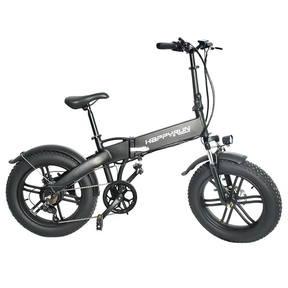 Happyrun HR-2006 Electric Folding Bike 350W Motor 36V 10Ah Battery 20*4.0 Inch Snow Tires 50km Range 25km/h Max Speed Black 3 Happyrun HR-2006 Electric Folding Bike 350W Motor 36V 10Ah Battery 20*4.0 Inch Snow Tires 50km Range 25km/h Max Speed Black - Image 3