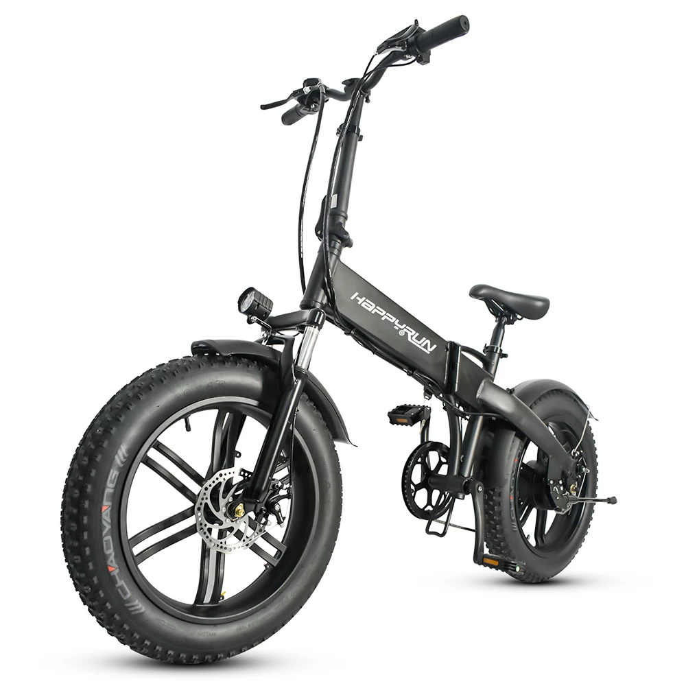 Happyrun HR-2006 Electric Folding Bike 350W Motor 36V 10Ah Battery 20*4.0 Inch Snow Tires 50km Range 25km/h Max Speed Black 5 Happyrun HR-2006 Electric Folding Bike 350W Motor 36V 10Ah Battery 20*4.0 Inch Snow Tires 50km Range 25km/h Max Speed Black - Image 5
