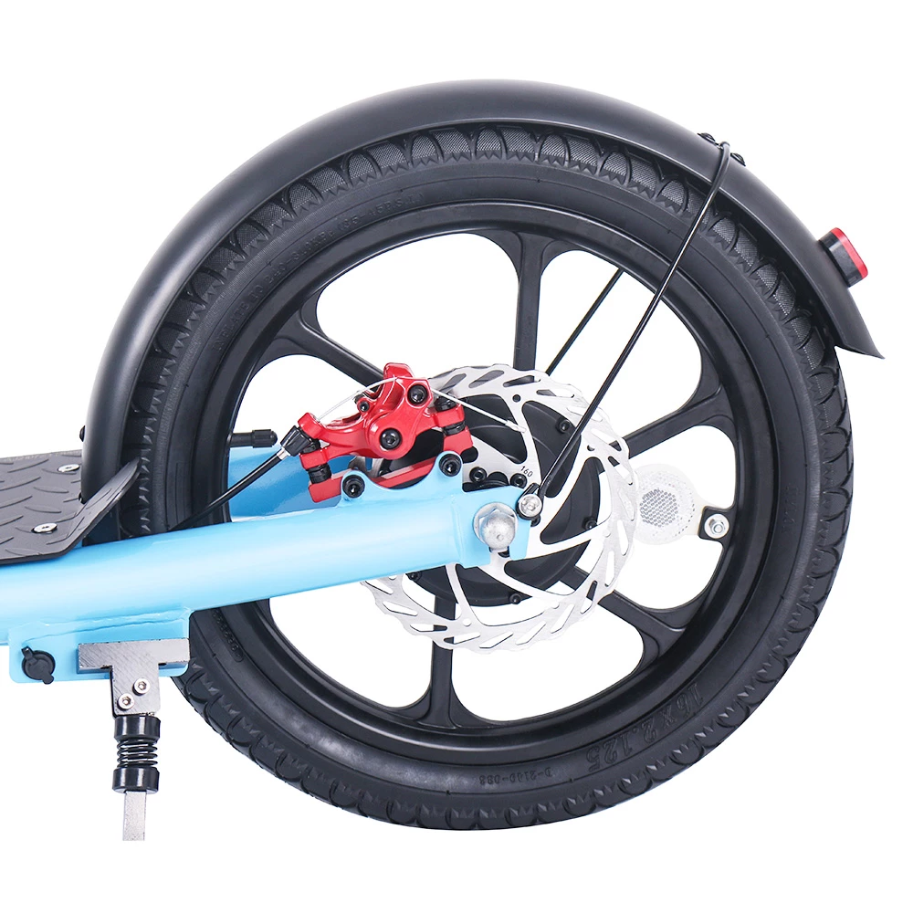 HiBoy VE001 Electric Scooter 16 Inch Tires 350W Motor 36V 10Ah Battery 30km/h Max Speed 60km Range 100kg Max Load - Blue 6 HiBoy VE001 Electric Scooter 16 Inch Tires 350W Motor 36V 10Ah Battery 30km/h Max Speed 60km Range 100kg Max Load - Blue - Image 6