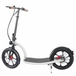 HiBoy VE001 Electric Scooter 16 Inch 350W Motor 36V 10Ah Battery 30km/h Max Speed 60km Range 100kg Max Load - Silver