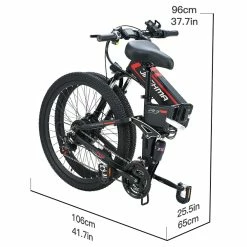 JINGHMA R3 500W 48V 12.8Ah 26 Inch Tire Electric Bicycle 40km/h Max Speed 70km Range 120kg Max Load with 2 Batteries -Sports & Outdoors Sales JINGHMA R3 500W 48V 12 8Ah Electric Bicycle with 2 Batteries 498413 4
