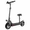 JOYOR Y5-S Electric Scooter with Seat 10 Inch Tires 13Ah 48V Battery 500W Brushless Motor 25Km/h Max Speed 120KG Load 36.9 Miles Long Range - Black