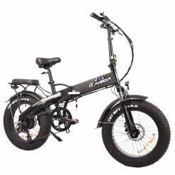 KAISDA K2 Pro Folding Electric Moped Bike Mountain Bicycle 20*4.0 Inch Fat Tire Bafang 350W Motor Max Speed 25Km/h 48V 12.8AH Battery Max Load 150KG SHIMANO 21 Speed APP Control - Black -Sports & Outdoors Sales KAISDA K2 Pro 20 4 0 inch Fat Tire Folding Electric Moped Bike 509053 2