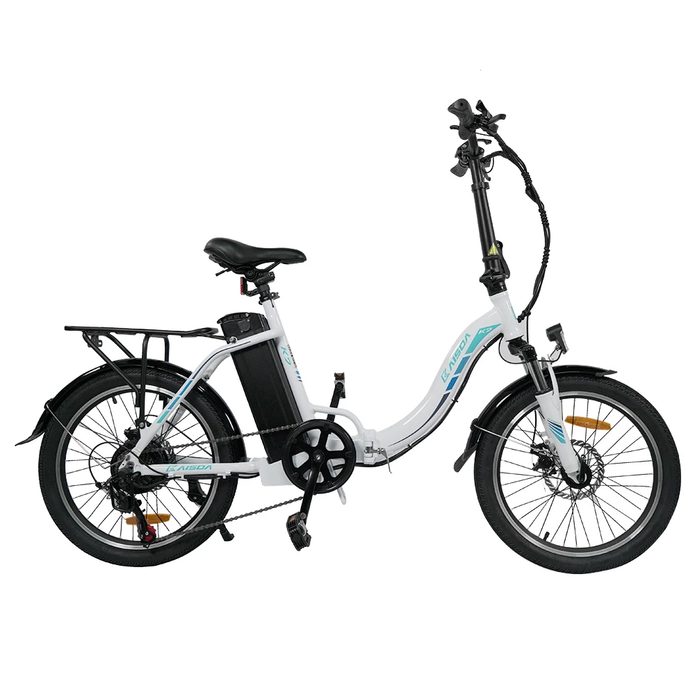KAISDA K7 20*1.95 inch Tire Folding Electric Moped Bike 350W Motor 25-28Km/h Max Speed Mountain Bicycle SHIMANO 21-Speed APP Control - White 1 KAISDA K7 20*1.95 inch Tire Folding Electric Moped Bike 350W Motor 25-28Km/h Max Speed Mountain Bicycle SHIMANO 21-Speed APP Control - White