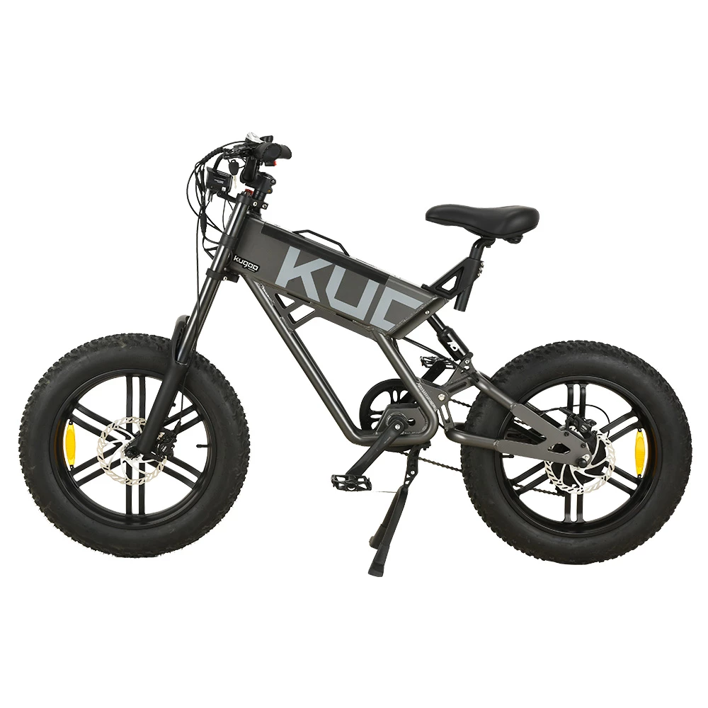 KUGOO T01 Electric Bicycle 48V 500W Motor 13Ah Battery 20*4.0 Inch Fat Tires 38Km/h Max Speed Shimano 7-Speed Gears Hydraulic Brakes 50-65KM Mileage 150KG Load Electric Mountain Bike - Grey 2 KUGOO T01 Electric Bicycle 48V 500W Motor 13Ah Battery 20*4.0 Inch Fat Tires 38Km/h Max Speed Shimano 7-Speed Gears Hydraulic Brakes 50-65KM Mileage 150KG Load Electric Mountain Bike - Grey - Image 2