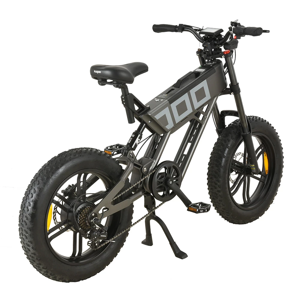 KUGOO T01 Electric Bicycle 48V 500W Motor 13Ah Battery 20*4.0 Inch Fat Tires 38Km/h Max Speed Shimano 7-Speed Gears Hydraulic Brakes 50-65KM Mileage 150KG Load Electric Mountain Bike - Grey 5 KUGOO T01 Electric Bicycle 48V 500W Motor 13Ah Battery 20*4.0 Inch Fat Tires 38Km/h Max Speed Shimano 7-Speed Gears Hydraulic Brakes 50-65KM Mileage 150KG Load Electric Mountain Bike - Grey - Image 5