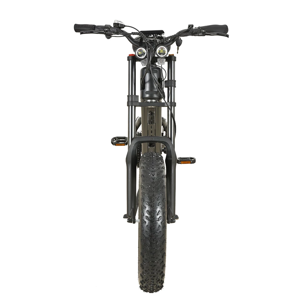 KUGOO T01 Electric Bicycle 48V 500W Motor 13Ah Battery 20*4.0 Inch Fat Tires 38Km/h Max Speed Shimano 7-Speed Gears Hydraulic Brakes 50-65KM Mileage 150KG Load Electric Mountain Bike - Grey 6 KUGOO T01 Electric Bicycle 48V 500W Motor 13Ah Battery 20*4.0 Inch Fat Tires 38Km/h Max Speed Shimano 7-Speed Gears Hydraulic Brakes 50-65KM Mileage 150KG Load Electric Mountain Bike - Grey - Image 6