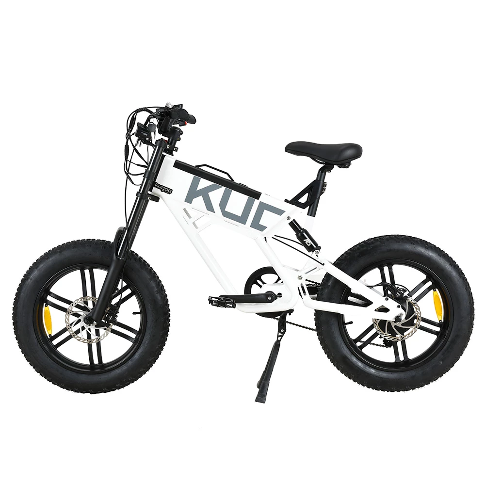 KUGOO T01 Electric Bicycle 48V 500W Motor 13Ah Battery 20*4.0 Inch Fat Tires 38Km/h Max Speed Shimano 7-Speed Gears Hydraulic Brakes 50-65KM Mileage 150KG Load Electric Mountain Bike - White 2 KUGOO T01 Electric Bicycle 48V 500W Motor 13Ah Battery 20*4.0 Inch Fat Tires 38Km/h Max Speed Shimano 7-Speed Gears Hydraulic Brakes 50-65KM Mileage 150KG Load Electric Mountain Bike - White - Image 2