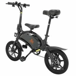 KugooKirin V1 (KIRIN B2) Folding Moped Electric Bike with Pedals 400W Brushless Motor Max Speed 45km/h 7.5AH Lithium Battery Disc Brake 14 Inch Pneumatic Tires Smart App Control Child Saddle - Black -Sports & Outdoors Sales KUGOO V1 Folding Moped Electric Bike 12 Inch Black 466017 3