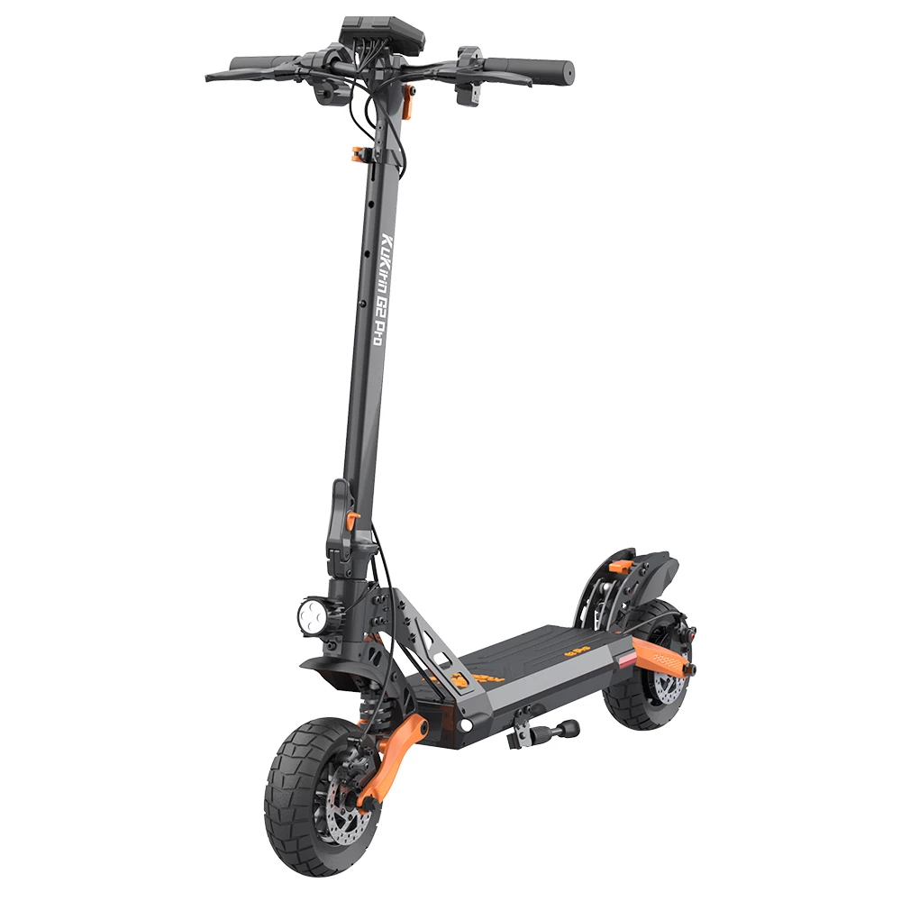 KuKirin G2 PRO Adventurers Dream Folding Electric Scooter 9 Inch Pneumatic Tire 600W Brushless Motor 48V 15AH Battery Max Speed 45km/h Max Range 55KM HD LCD Display Dual Disc Brake Led Light with Seat - Black 4 KuKirin G2 PRO Adventurers Dream Folding Electric Scooter 9 Inch Pneumatic Tire 600W Brushless Motor 48V 15AH Battery Max Speed 45km/h Max Range 55KM HD LCD Display Dual Disc Brake Led Light with Seat - Black - Image 4