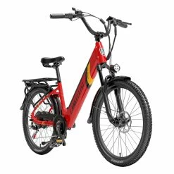 LANKELEISI ES500PRO Electric Bike 500W Motor 48V 16Ah Battery 24'' Tire 32km/h Max Speed Shimano 7 Speed Gear - Red 5 LANKELEISI ES500PRO Electric Bike 500W Motor 48V 16Ah Battery 24'' Tire 32km/h Max Speed Shimano 7 Speed Gear - Red -Sports & Outdoors Sales LANKELEISI ES500PRO Electric Bike Red 517829 2
