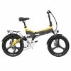 LANKELEISI G650 Electric Folding Bike 400W Motor 14.5Ah Battery 20 inch Tire for Commuting - Yellow