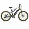 LANKELEISI RV700 16Ah 48V 1000W Electric Bicycle 26inch 42km/h Max speed Max Load 150kg - Black Yellow