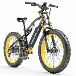 LANKELEISI RV700 16Ah 48V 1000W Electric Bicycle 26inch 42km/h Max speed Max Load 150kg - Black Yellow -Sports & Outdoors Sales LANKELEISI RV700 16Ah 48V 1000W Electric Bicycle Black Yellow 497784 3