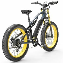 LANKELEISI RV700 16Ah 48V 1000W Electric Bicycle 26inch 42km/h Max speed Max Load 150kg - Black Yellow -Sports & Outdoors Sales LANKELEISI RV700 16Ah 48V 1000W Electric Bicycle Black Yellow 497784 4