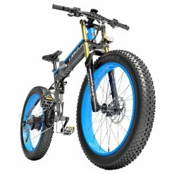 LANKELEISI T750 Plus Big Fork Electric Bike 48V 1000W Motor 14.5Ah Battery 26*4.0'' Fat Tire - Blue