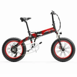 LANKELEISI X2000 PLUS Moped Electric Bike Folding Bike 12.8Ah 48V 1000W 40km/h Max Speed Max Load 150kg - Red