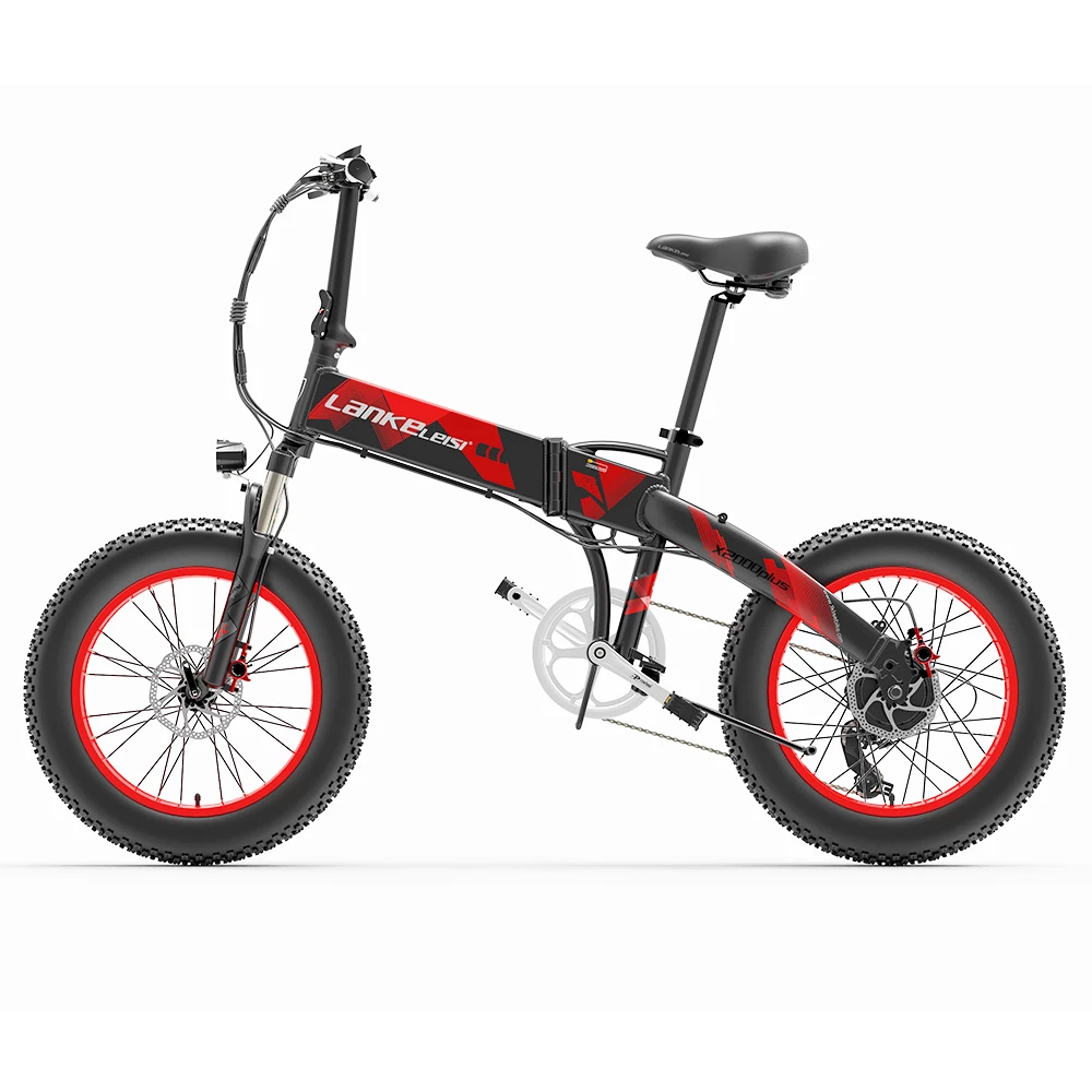 LANKELEISI X2000 PLUS Moped Electric Bike Folding Bike 12.8Ah 48V 1000W 40km/h Max Speed Max Load 150kg - Red 2 LANKELEISI X2000 PLUS Moped Electric Bike Folding Bike 12.8Ah 48V 1000W 40km/h Max Speed Max Load 150kg - Red - Image 2