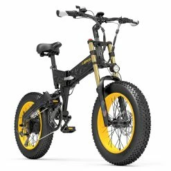 LANKELEISI X3000 Plus Folding Electric Mountain Bike Big Fork 20*4.0 Inch Fat Tires 48V 1000W Motor 17.5Ah Battery 43Km/h Max Speed Shimano 7-Speed Gear IP54 Waterproof - Black & Grey -Sports & Outdoors Sales LANKELEISI X3000 Plus Folding Electric Mountain Bike Big Grey 516919 4