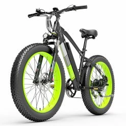 LANKELEISI XC4000 Electric Bike 26*4.0 Inch Fat Tires 1000W Motor 40Km/h Max Speed 48V 17.5Ah Battery Shimano 7 Speed 120Km Range 180Kg Max Load - Green -Sports & Outdoors Sales LANKELEISI XC4000 Electric Bike 48V 1000W Motor Green 502660 2