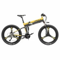 LANKELEISI XT750 Electric Bike Sports Version 26*1.95 Inch Kenda Tire 500W Motor 35KM/H 48V 14.5Ah Battery 100KM Range Shimano 27 Speed - Yellow