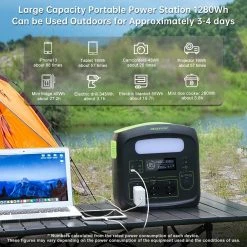 NECESPOW N1200 1200W Portable Power Station + 2Pcs 120W Foldable Solar Panel Emergency Power Supply 1280Wh 400000mAh LiFePO4 Battery, 230V AC Pure Sine Wave, 10 Outputs, LED Light Solar Generator for Outdoor, Camping, Home Use,Backup Power Supply Kit 10 NECESPOW N1200 1200W Portable Power Station + 2Pcs 120W Foldable Solar Panel Emergency Power Supply 1280Wh 400000mAh LiFePO4 Battery, 230V AC Pure Sine Wave, 10 Outputs, LED Light Solar Generator for Outdoor, Camping, Home Use,Backup Power Supply Kit -Sports & Outdoors Sales NECESPOW N1200 1200W Portable Power Station 517811 3 2