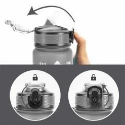 OOLACTIVE GF-1202 34oz Water Bottle with Straw Motivational Water Bottle with Time Marker - Black -Sports & Outdoors Sales OOLACTIVE GF 1202 34oz Motivational Water Bottle with Straw 517274 2