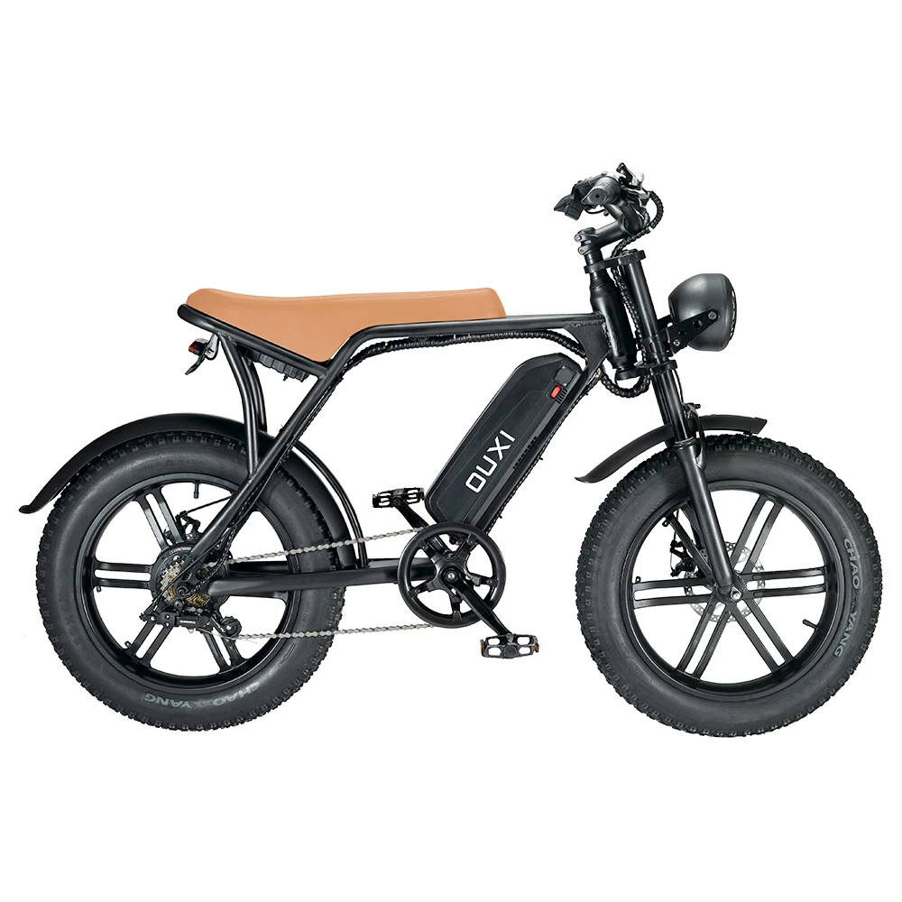 OUXI V8 Electric Bike 20*4.0 Inch Fat Tires 750W Motor 50Km/h Max Speed 48V 15Ah Battery Retro Ebike Max Load 150kg Dual Disc Brake Shimano 7-Speed Gear 1 OUXI V8 Electric Bike 20*4.0 Inch Fat Tires 750W Motor 50Km/h Max Speed 48V 15Ah Battery Retro Ebike Max Load 150kg Dual Disc Brake Shimano 7-Speed Gear