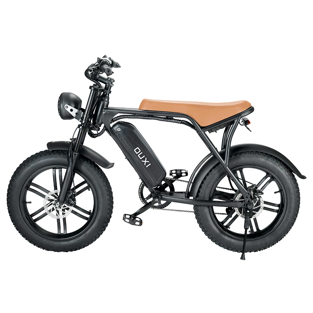 OUXI V8 Electric Bike 20*4.0 Inch Fat Tires 750W Motor 50Km/h Max Speed 48V 15Ah Battery Retro Ebike Max Load 150kg Dual Disc Brake Shimano 7-Speed Gear 2 OUXI V8 Electric Bike 20*4.0 Inch Fat Tires 750W Motor 50Km/h Max Speed 48V 15Ah Battery Retro Ebike Max Load 150kg Dual Disc Brake Shimano 7-Speed Gear - Image 2