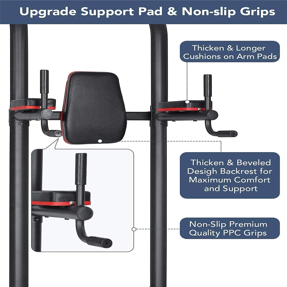 Power Tower Pull-Up Bar Dip Station Strength Training Workout Equipment for Professional Home Gym, Maximum Weight 180kg 3 Power Tower Pull-Up Bar Dip Station Strength Training Workout Equipment for Professional Home Gym, Maximum Weight 180kg - Image 3