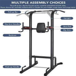 Power Tower Pull-Up Bar Dip Station Strength Training Workout Equipment for Professional Home Gym, Maximum Weight 180kg 9 Power Tower Pull-Up Bar Dip Station Strength Training Workout Equipment for Professional Home Gym, Maximum Weight 180kg -Sports & Outdoors Sales Power Tower Pull Up Bar Dip Station Workout Equipment 518051 3