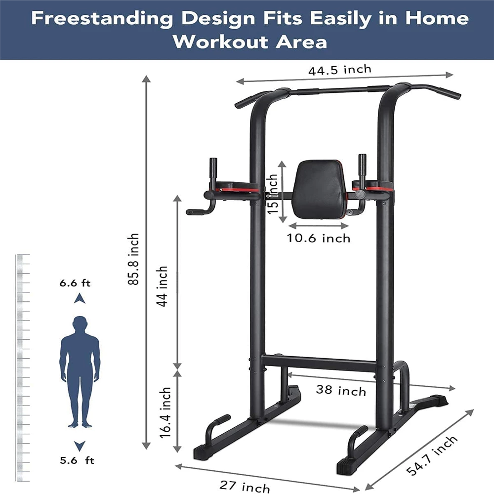 Power Tower Pull-Up Bar Dip Station Strength Training Workout Equipment for Professional Home Gym, Maximum Weight 180kg 5 Power Tower Pull-Up Bar Dip Station Strength Training Workout Equipment for Professional Home Gym, Maximum Weight 180kg - Image 5