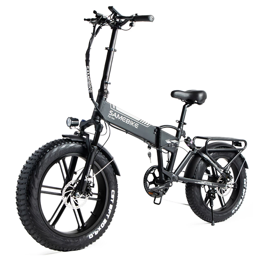 SAMEBIKE XWLX09 20 Inches Fat Tire Electric Bike 500W Motor 25-35km/h Max Speed 80-90km Max Mileage - Black 2 SAMEBIKE XWLX09 20 Inches Fat Tire Electric Bike 500W Motor 25-35km/h Max Speed 80-90km Max Mileage - Black - Image 2