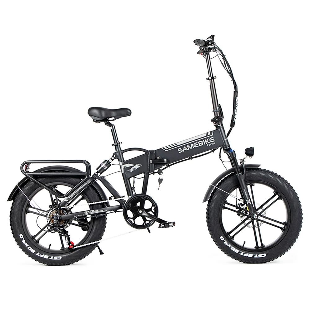 SAMEBIKE XWLX09 20 Inches Fat Tire Electric Bike 500W Motor 25-35km/h Max Speed 80-90km Max Mileage - Black 4 SAMEBIKE XWLX09 20 Inches Fat Tire Electric Bike 500W Motor 25-35km/h Max Speed 80-90km Max Mileage - Black - Image 4