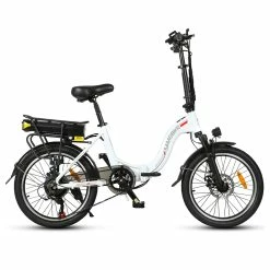 Samebike JG20 Smart Folding Electric Moped Bike 350W Motor 10Ah Battery 32km/h Max Speed 20 Inch Tire - White