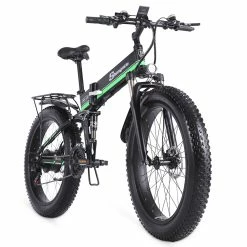 Shengmilo MX01 26 Inches Fat Tire Electric Bike 12 Magnetic Booster Bicycle 1000W 7-Speed Shimano for Snow Mountain -Sports & Outdoors Sales Shengmilo MX01 E bike Magneto Booster Bicycle Black Green 498309 3
