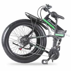 Shengmilo MX01 26 Inches Fat Tire Electric Bike 12 Magnetic Booster Bicycle 1000W 7-Speed Shimano for Snow Mountain -Sports & Outdoors Sales Shengmilo MX01 E bike Magneto Booster Bicycle Black Green 498309 5