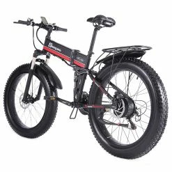 Shengmilo MX01 26 Inches Fat Tire Electric Bike 12 Magnetic Booster Bicycle 1000W 7-Speed Shimano for Snow Mountain -Sports & Outdoors Sales Shengmilo MX01 E bike Magneto Booster Bicycle Black Red 498308 2