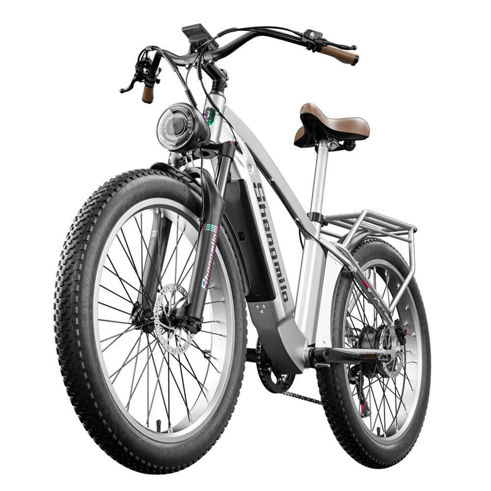 Shengmilo MX04 26*3.0 Inch Fat Tire Electric Moped Bike Mountain Bicycle Bafang 500W Motor 48V 15Ah LG Battery 40Km/h Max Speed Shimano 7-Speed Gear 110KM Max Range IP64 Waterproof TEKTRO E500 Oil Brake 6 Shengmilo MX04 26*3.0 Inch Fat Tire Electric Moped Bike Mountain Bicycle Bafang 500W Motor 48V 15Ah LG Battery 40Km/h Max Speed Shimano 7-Speed Gear 110KM Max Range IP64 Waterproof TEKTRO E500 Oil Brake - Image 6