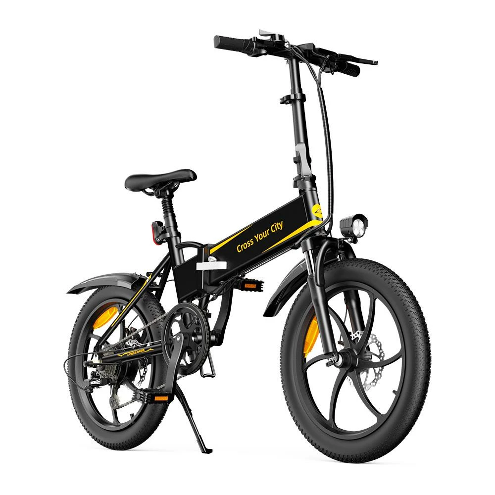 ADO A20+ Electric Folding Bike 20 inch City Bicycle 250W Hall Brushless Gear DC Motor SHIMANO 7-Speed Rear Derailleur 36V 10.4Ah Removable Battery 25km/h Max speed up to 60km Max Range IPX5 Double Shock-absorption Aluminum alloy Frame - Black 2 ADO A20+ Electric Folding Bike 20 inch City Bicycle 250W Hall Brushless Gear DC Motor SHIMANO 7-Speed Rear Derailleur 36V 10.4Ah Removable Battery 25km/h Max speed up to 60km Max Range IPX5 Double Shock-absorption Aluminum alloy Frame - Black - Image 2