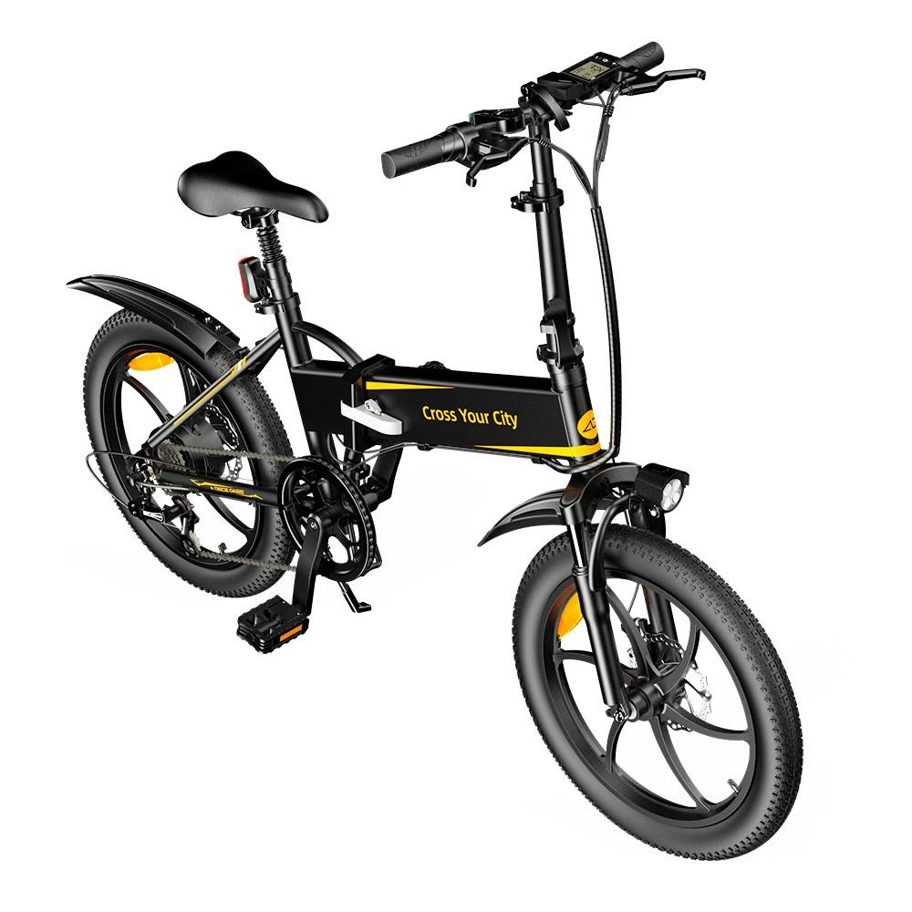 ADO A20+ Electric Folding Bike 20 inch City Bicycle 250W Hall Brushless Gear DC Motor SHIMANO 7-Speed Rear Derailleur 36V 10.4Ah Removable Battery 25km/h Max speed up to 60km Max Range IPX5 Double Shock-absorption Aluminum alloy Frame - Black 3 ADO A20+ Electric Folding Bike 20 inch City Bicycle 250W Hall Brushless Gear DC Motor SHIMANO 7-Speed Rear Derailleur 36V 10.4Ah Removable Battery 25km/h Max speed up to 60km Max Range IPX5 Double Shock-absorption Aluminum alloy Frame - Black - Image 3