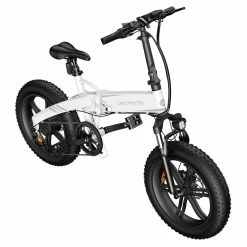 ADO A20F+ Off-road Electric Folding Bike 20*4.0 inch 250W Brushless DC Motor SHIMANO 7-Speed Rear Derailleur 36V 10.4Ah Removable Battery 25km/h Max speed Pure power up to 50km Range Aluminum alloy Frame - White -Sports & Outdoors Sales ado a20f electric folding bike 500w motor 10 4ah battery white f32005 1663811270745