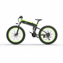 BEZIOR X1500 Fat Tire Folding Electric Mountain Bike 12.8Ah Battery BMS 1500W Motor 26*4.0 Wheels Aluminum Alloy Frame Shimano 27-speed Shifter Max Speed 40km/h 100KM Power-assisted Range IP54 Oil Disc Brake MTB - Black Green -Sports & Outdoors Sales bezior x1500 26 inch fat tire e bike10 4ah 500w black green 1625724334206