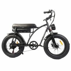 Bezior XF001 Retro Electric Bike 20*4.0 Inch Fat Tires 1000W Motor 12.5Ah 48V Battery 45Km/h Max Speed 120kg Max Load Shimano 7-Speed Dual Mechanical Disc Brakes Front & Rear Suspension Fork LCD Display - Black