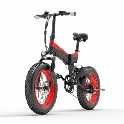 BEZIOR XF200 Folding Electric Bike 48V 15Ah Battery 1000W Motor 20x4.0 inch Fat Tire Aluminum Alloy Frame Shimano 7-speed Shift Max Speed 40km/h 130KM Power-assisted mileage Range LCD Display IP54 Waterproof - Black Red -Sports & Outdoors Sales bezior xf200 folding electric bike 20x4 0 inch 15ah 1000w black yellow 1626954352343