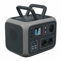 BLUETTI PowerOak AC50S 300W Portable Power Station, 500Wh Lithium Battery Solar Generator, Pure Sine Wave AC Outlet, Wireless Charging Battery Backup for Outdoor Tailgating Camping - Black