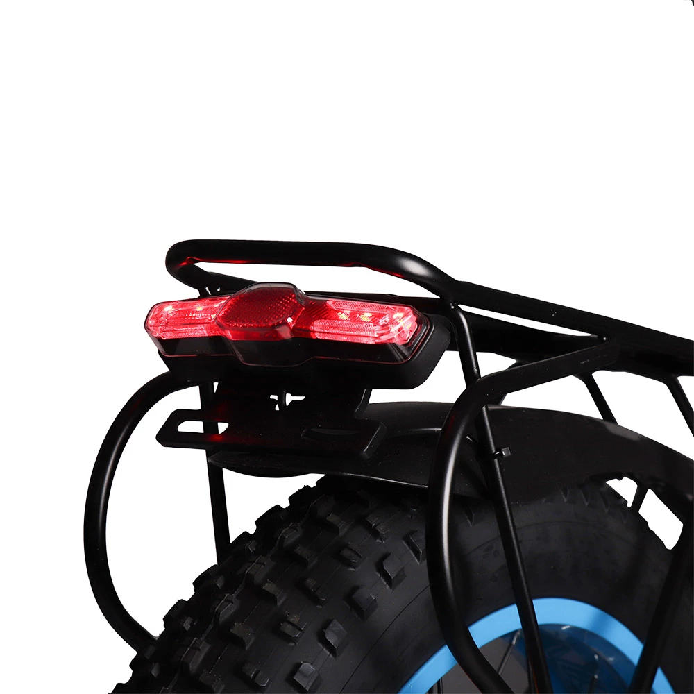 CYSUM M900 Fat Tire Electric Bike 48V 1000W Brushless Gear Motor 17Ah Removable Battery for 50-70 Range - Black-Blue 5 CYSUM M900 Fat Tire Electric Bike 48V 1000W Brushless Gear Motor 17Ah Removable Battery for 50-70 Range - Black-Blue - Image 5
